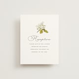 "Limelight" - Reception Cards in Linen by Olivia Kanaley Inman - Front