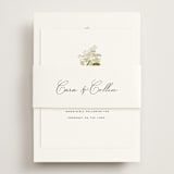 "Limelight" - Reception Cards in Linen by Olivia Kanaley Inman - Assembled with Belly Band