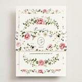 "Ornate" - Reception Cards in Peony by Sarah Knight - Assembled with Belly Band