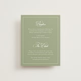 "Greenwood" - Reception Cards in Garden by Kelly Schmidt - Front