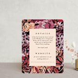 "Fall Floral" - Reception Cards in Mauve by Alethea and Ruth - Front