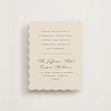 "Tendu" - Reception Cards in Creme by Carly Reed Walker - Front