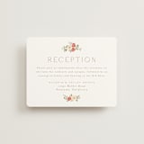 "Roses Crest" - Reception Cards in Pomegranate by Everett Paper Goods - Front