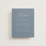 "Linen" - Reception Cards in Midnight by Ashley Rosenbaum - Front