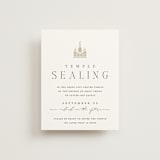 "City Center" - Reception Cards in Cotton by Erin L. Wilson - Front