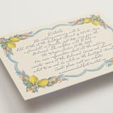 "Amalfi Coast Wedding" - Reception Cards in Aqua by Chris Griffith - Detail