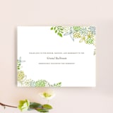 "Fling" - Reception Cards in Leaf by Andrea Mentzer - Front