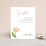 "Posie Garden Bouquet" - Reception Cards in Peach by Erika Firm - Front