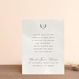 "Elegant Crest" - Reception Cards in Stone by Ariel Rutland - Front
