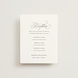 "When I Fall In Love" - Reception Cards in Snow Bright by Design Lotus - Front