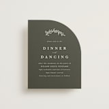 "leafy wreath" - Reception Cards in Cotton by Kate Ahn - Front