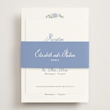 "Sweethearts" - Reception Cards in Periwinkle by Design Lotus - Assembled with Belly Band