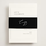 "Graceful" - Reception Cards in Onyx by Jennifer Postorino - Assembled with Belly Band