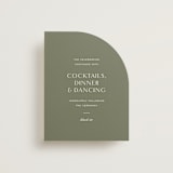 "Boulevard" - Reception Cards in Moss by Megan Davis - Front