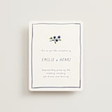 "Blue Bells" - Reception Cards in Cornflower by Mere Paper - Front