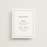 "Dotted Classic" - Reception Cards in Hydrangea by Carolyn MacLaren - Front
