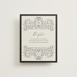 "Ornate sketched frame" - Reception Cards in Latte by Jackie Crawford - Front