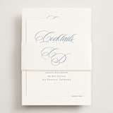 "Aristocratic" - Reception Cards in Sky by Creo Study - Assembled with Belly Band
