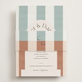 "Trois" - Reception Cards in Almond by Blustery August - Assembled with Belly Band