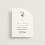 "Vintage Roses" - Reception Cards in Snow by Tara Grangroth - Front