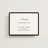 "Black Tie" - Reception Cards in Ink by That Girl Press - Front