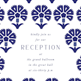 "Topkapi" - Reception Cards in Cobalt by Nazia Hyder - Detail