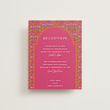 "Varna" - Reception Cards in Fuchsia by Pati Cascino - Front