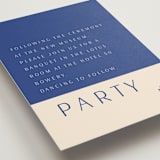 "two toned" - Reception Cards in Marseille Bleu by Deborah Chou - Detail