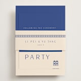"two toned" - Reception Cards in Marseille Bleu by Deborah Chou - Assembled with Belly Band