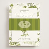 "BeachToile" - Reception Cards in Palm by Jenna Holcomb - Assembled with Belly Band