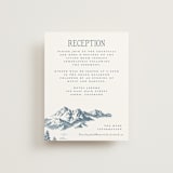 "Aspen Toile" - Reception Cards in Denim by Jenna Holcomb - Front