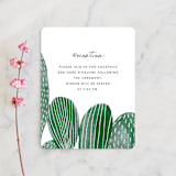 "Painted Cacti" - Reception Cards in Cactus by Olivia Raufman - Front
