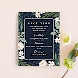 "Floral Edged Frame" - Reception Cards in Royal by Alethea and Ruth - Front