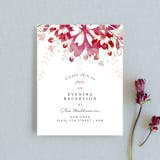 "Enchanting Plum" - Reception Cards in Deep Plum by Phrosné Barwood - Front