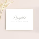 "Monogram Floral" - Reception Cards in Peach by Lori Wemple - Front