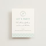 "Passport" - Reception Cards in Seafoam by Sarah Curry - Front