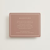 "Lennox" - Reception Cards in Harvest by Kristie Kern - Front