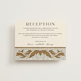 "Floral mosaic" - Reception Cards in Sand by GeekInk Design - Front