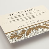 "Floral mosaic" - Reception Cards in Sand by GeekInk Design - Detail