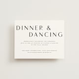 "Modern Classic Names" - Reception Cards in Onyx by Emily Betts - Front