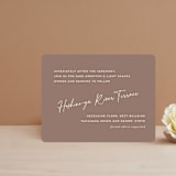 "hazelnut" - Reception Cards in Fawn by chocomocacino - Front