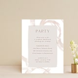 "Modern Rings" - Reception Cards in Blush by Hooray Creative - Front