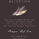 "Bohemian Pampas" - Reception Cards in Sand by Kaydi Bishop - Detail