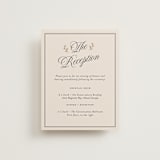 "Vintage Romance" - Reception Cards in Ivory by Paper Raven Co. - Front
