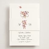 "Barolo" - Reception Cards in Deep Blush by Pati Cascino - Assembled with Belly Band