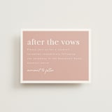 "Party Accordingly" - Reception Cards in Blush by Hudson meet Rose - Front