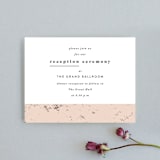 "New York" - Reception Cards in Blush by Nazia Hyder - Front