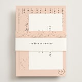 "New York" - Reception Cards in Blush by Nazia Hyder - Assembled with Belly Band