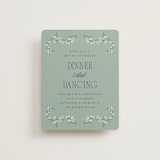 "Trailing Garden" - Reception Cards in Buttermint by Laura Hankins - Front
