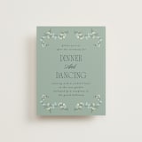 "Trailing Garden" - Reception Cards in Buttermint by Laura Hankins - Front